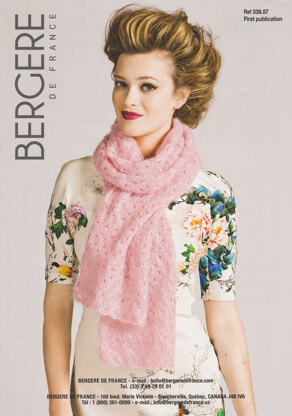 Crochet Scarf in Bergere de France Pure Douceur - 33957