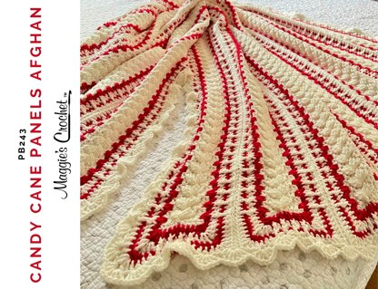 Candy Cane Panels Afghan Crochet Pattern