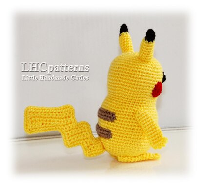 Crochet Pikachu pattern, amigurumi pokemon PDF tutorial