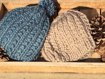 Winter Blue Beanies - 2 Patterns