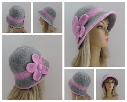 Felted Cloche and Flower