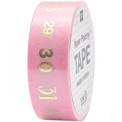 Paper Poetry Bullet Journal Numbers Washi Tape