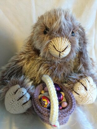 Loppy the Baby Lop Eared Bunny plus basket