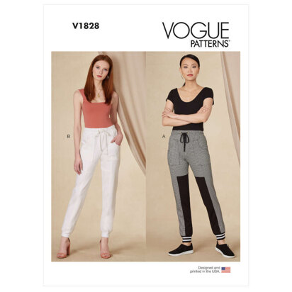 Vogue Misses' and Misses' Petite Track Pants V1828 - Paper Pattern, Size XS-S-M-L-XL-XXL
