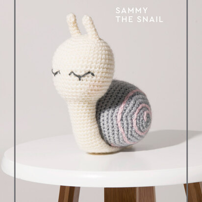 "Sammy the Snail" - Amigurumi Crochet Pattern For Toys in Paintbox Yarns Simply DK - DK-CRO-TOY-006