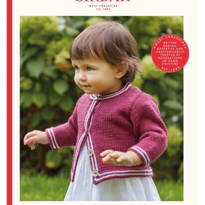 Two Colour Round Neck Cardigan in Sirdar Snuggly Baby Cashmere Merino DK - 5248 - Downloadable PDF