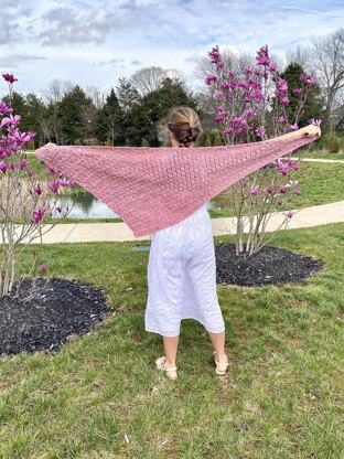 Pink Daisies Shawl