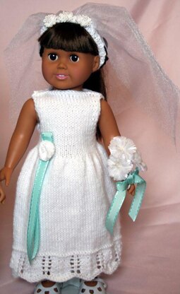 June Country Wedding - Knitting Patterns fit American Girl and other 18-Inch Dolls