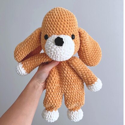 Dog snuggler crochet pattern, Lovey puppy PDF.