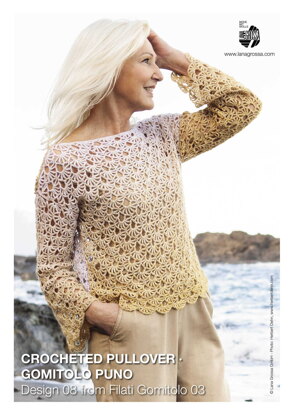 Crocheted Pullover in Lana Grossa Gomitolo Puno - 08 - Downloadable PDF