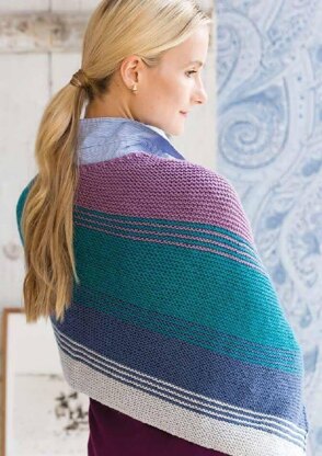 Jazzy Garter Stripes Shawl