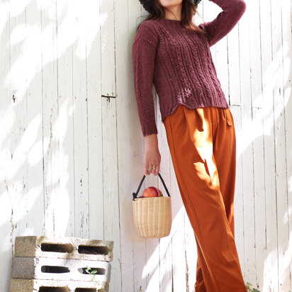 Women's Jumper Vermillion in Universal Yarn Deluxe Worsted Tweed Superwash - Downloadable PDF