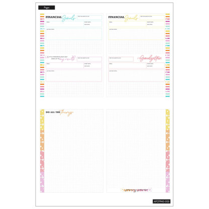 The Happy Planner Girl Payoff Savvy Saver Classic Fill Paper (Full Sheets)