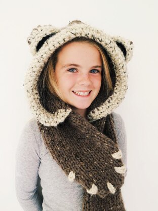 Bennett the Bear Hooded Scarf