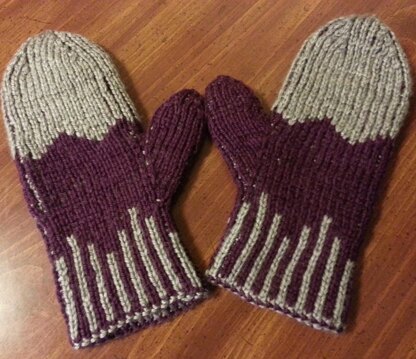 Double Knit Angle Mittens