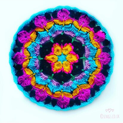 Blue Hawaii African Flower Mandala