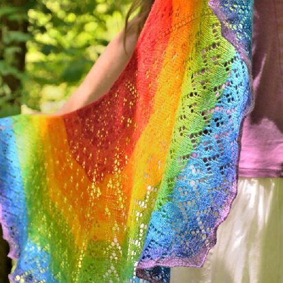 Soft Rainbow Shawl