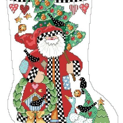 Folk Art Collection Stocking - PDF