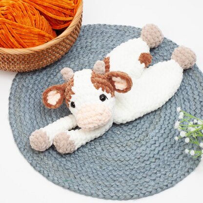 Cow lovey crochet pattern. Baby lovey