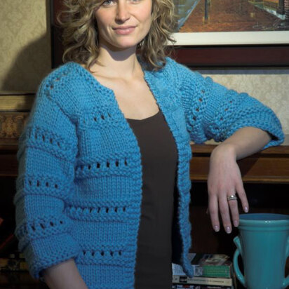 Woman’s Cardigan in Plymouth Yarn De Aire - 2380 - Downloadable PDF