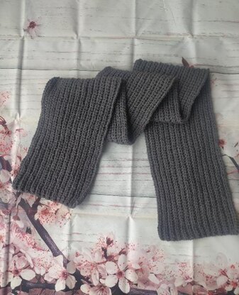 Crochet Knit Look Scarf