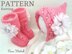 Pattern Knitting Baby Set Girl Newborn Hat and Uggs