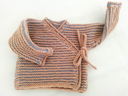 Striped Baby Wrap Cardigan