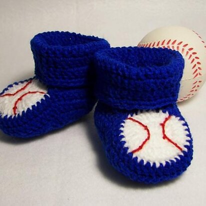 Baseball Baby Booties