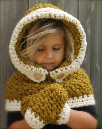 Fern Hood/Mitten Set