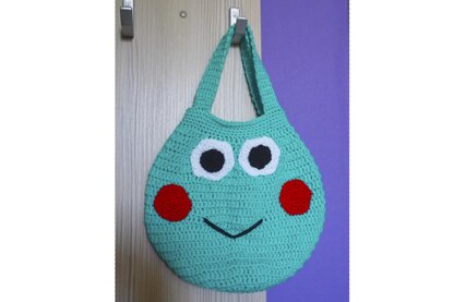 Crochet pattern frog bag