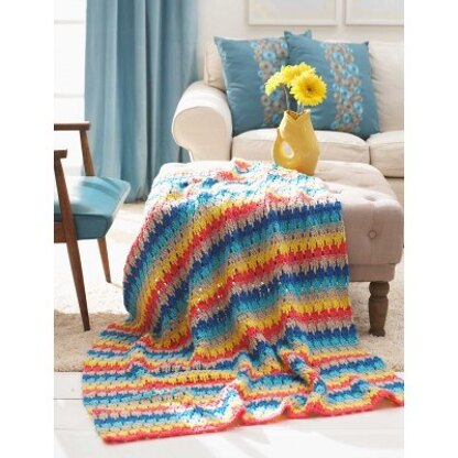 Larksfoot Blanket in Bernat Super Value - Downloadable PDF