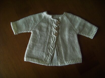 Leaf placket baby cardigan