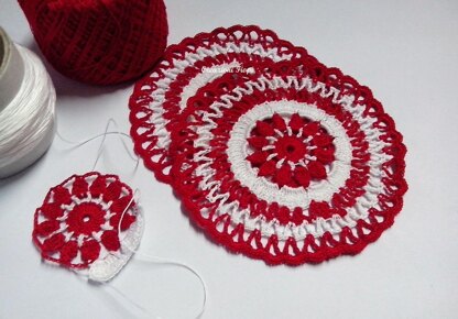 Christmas coaster lace doily