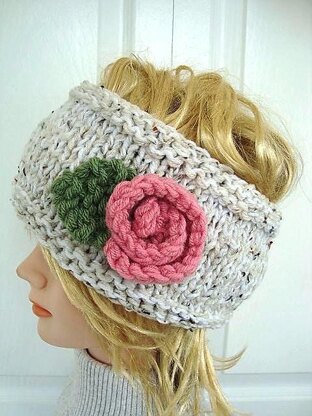 599, HEADBAND,  unisex style, 2 flowers