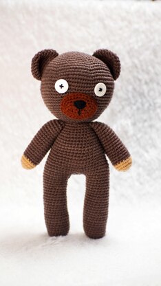 Mr Bean teddy bear crochet doll amigurumi pattern