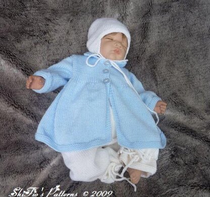 Plain Matinee Baby Knitting Pattern #118