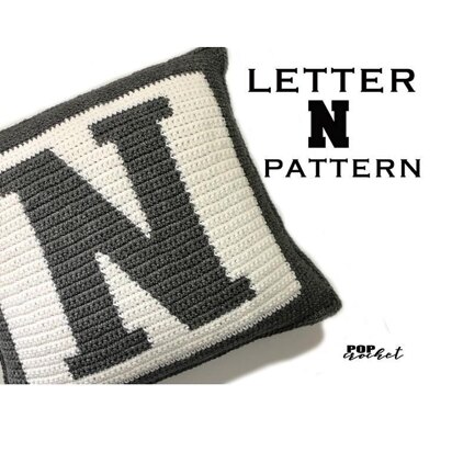 Letter Bold N Pillow