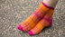 Hele Rib and Lace Gradient Socks in SweetGeorgia Party of Five Gradient Mini-Skein Set - Downloadable PDF