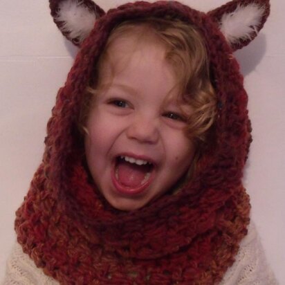 Foxy Fox Snood Hood with Ears