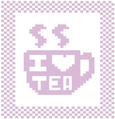 I 'Heart' Tea Teacup Dishcloth