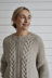 Cable and Garter Sweater - Jumper Knitting Pattern For Women in Debbie Bliss Dulcie by Debbie Bliss