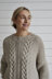 Cable and Garter Sweater - Knitting Pattern For Women in Debbie Bliss Dulcie by Debbie Bliss