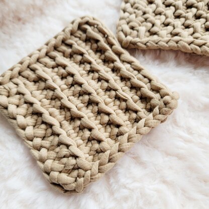 Tunisian Textured Coasters