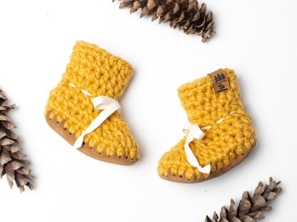 Children's Booties Sheepskin Suede