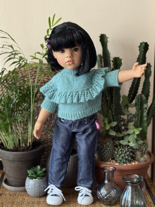 Pullover Butterfly for Doll Gotz