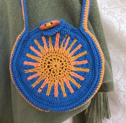 Sunburst Round Tote Bag