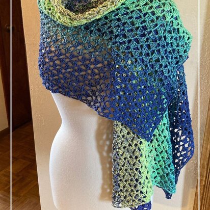 Aurora Borealis Crochet Shawl