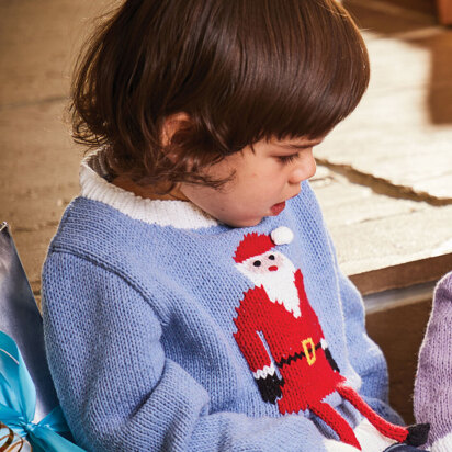 Santa Jumper in Sirdar Snuggly Replay DK - 2604 - Downloadable PDF