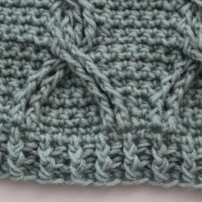 Aran Green Cables Blanket