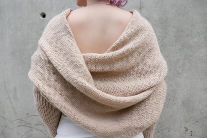 Sweater wrap hot sale with sleeves